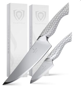 dalstrong the frost fire series 8" chef knife bundled with the frost fire series 3.5" paring knife