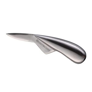 messermeister 6.5-inch oyster knife - surgical stainless steel & “thumb fin” grip - safe, efficient & easy to clean
