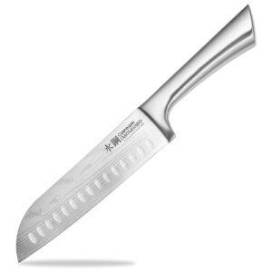 santoku knife, 6.5inch - damashiro by cuisine::pro - perfect for slicing, dicing and mincing - crafted from japanese steel