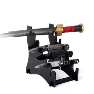 KAFENDA Dagger Stand Knife Display Stand Dagger Holder Knife Display Holder Collector Knives Cool Knifes Weapons Pocket Knife Display Tactical Knives Stand