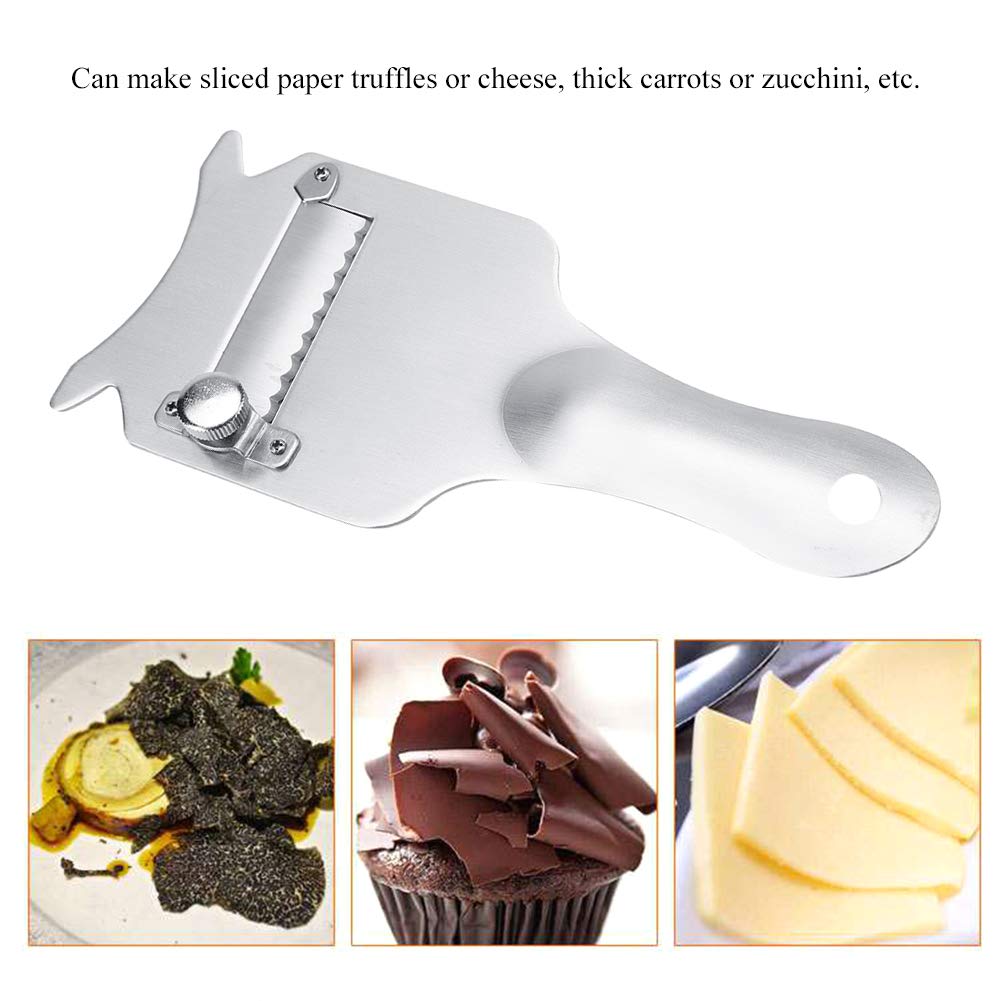 Yosoo Sliver Cheese, Truffle Cheese Stainless Steel Safe Truffle for Kitchen Gadget Rape A Truffe Truffle Shaver