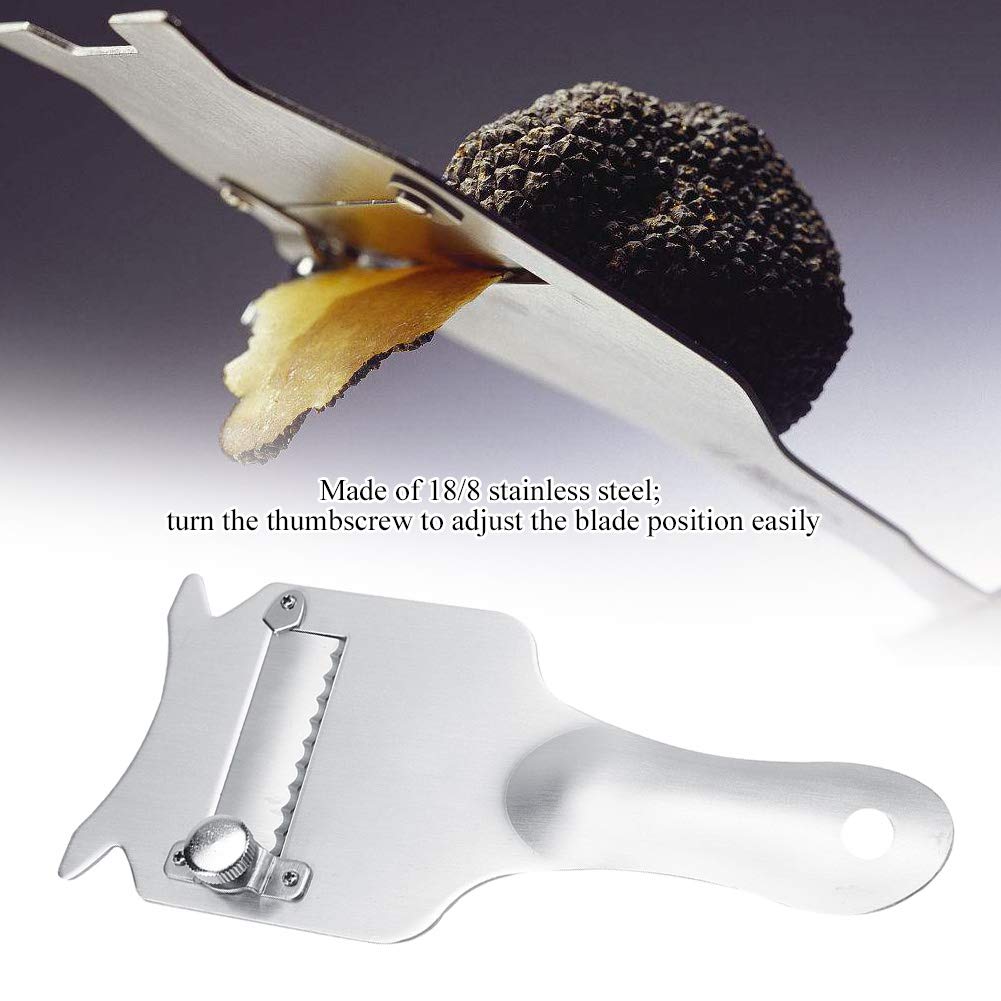 Yosoo Sliver Cheese, Truffle Cheese Stainless Steel Safe Truffle for Kitchen Gadget Rape A Truffe Truffle Shaver