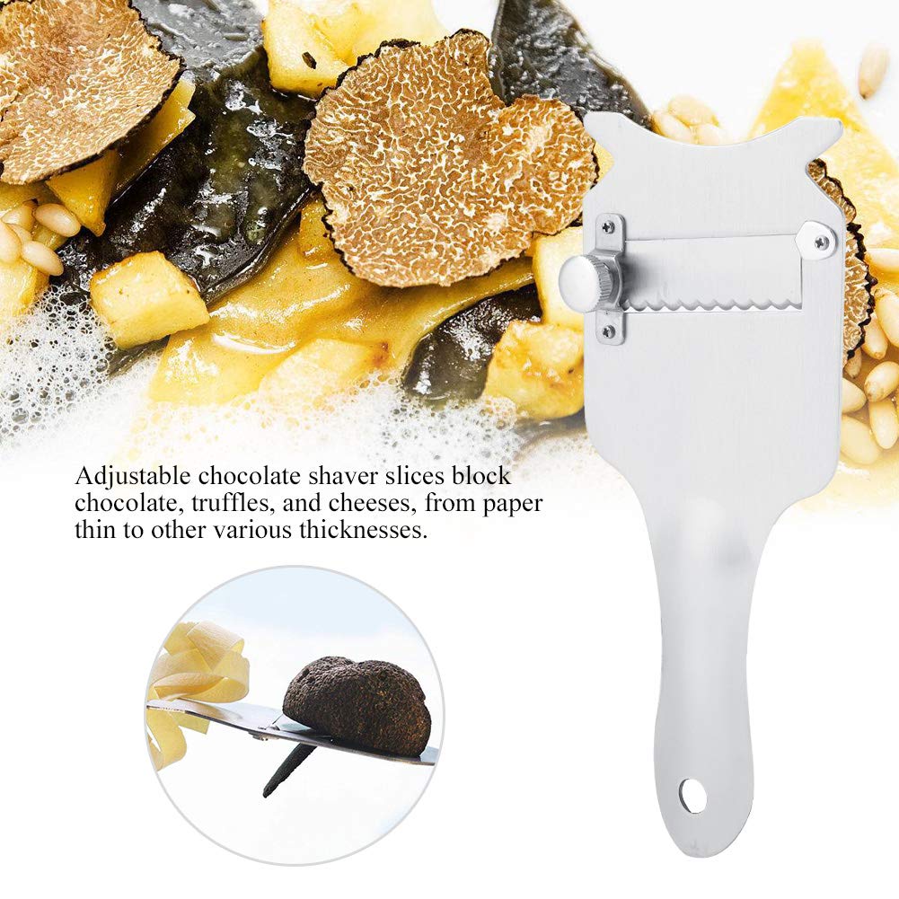 Yosoo Sliver Cheese, Truffle Cheese Stainless Steel Safe Truffle for Kitchen Gadget Rape A Truffe Truffle Shaver