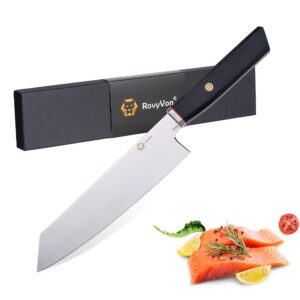 rovyvon chef knife - 8.15 inch - german steel - ergonomic handle - professional sharp kitchen knife