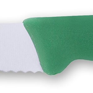 Icel Portugal Paring Knife 4-inch Serrated with Point Green Handle