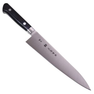 jck original kagayaki carbonext japanese chef’s knife, kc-5ses professional gyuto knife, high carbon tool steel pro kitchen knife with ergonomic pakka wood handle, 7 inch