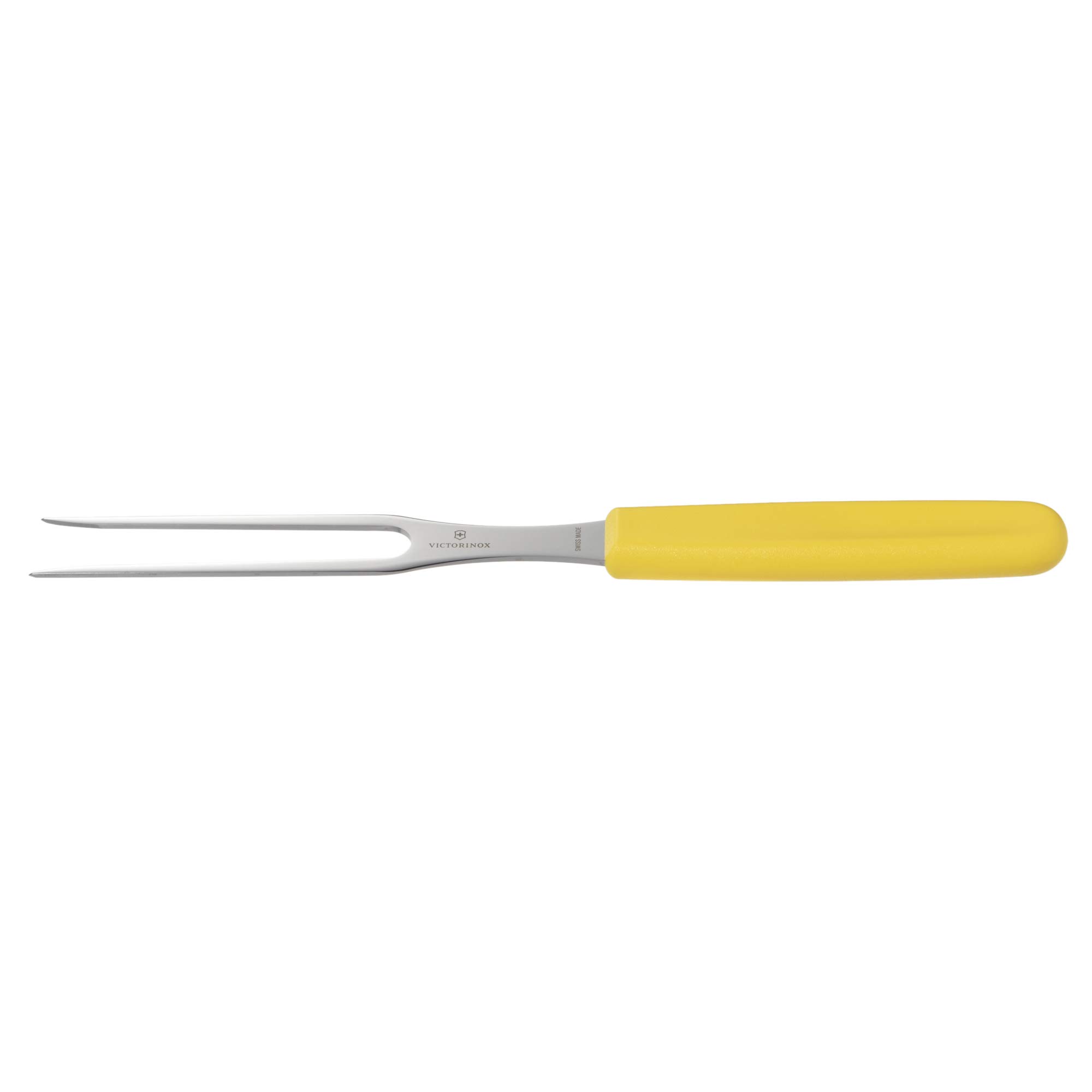 Victorinox 5.2106.15L8B Carving Fork Delicately Carves, Slices and Picks Up Meat Straight Blade in Yellow, 5.9 inches