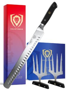 dalstrong the shogun series slicing carving knife 12" bundled meat shredding claws