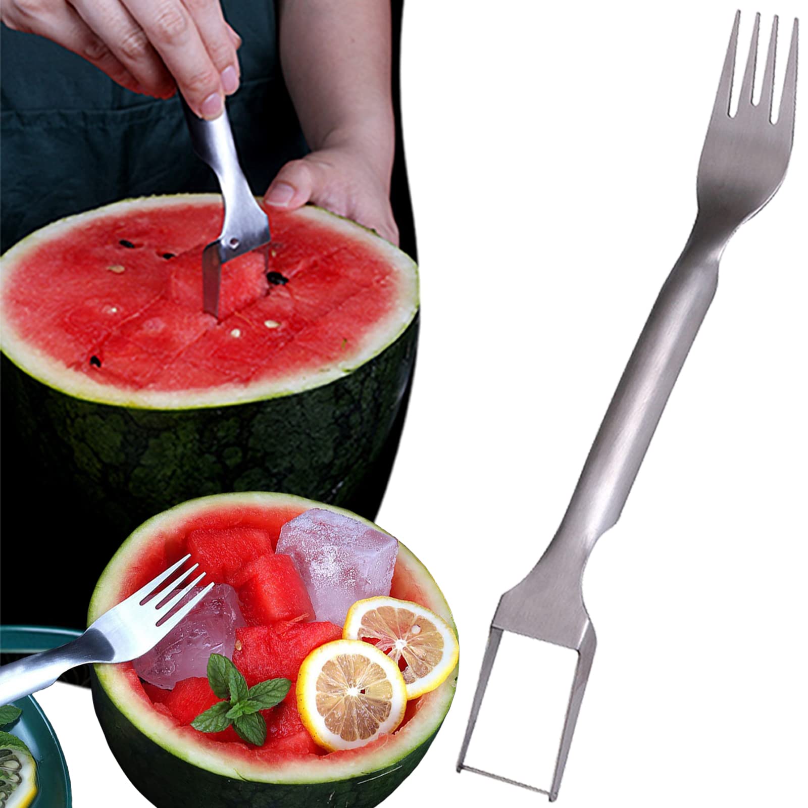 2-In-1 Watermelon Fork Slicer, Watermelon Fork Slicer Cutter (1 Pcs)