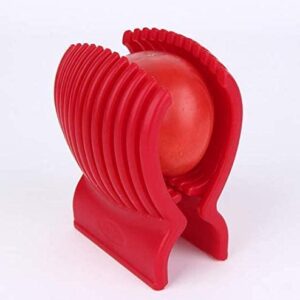 WOIWO Multi use Tomato Slicer Holder Potatoes Round Fruits Vegetables Tools Kitchen Cutting Aid Get Perfectly Sliced Tomato And Vegetable Slices With Half The Prep Time