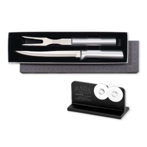 rada knife 2-piece carving set with stainless steel blades and knife sharpener