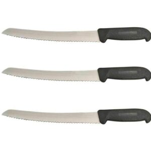 10 in. Curved Bread Knife- Cozzini Cutlery Imports - Serrated - Great for Sandwiches (10" Curved Bread)