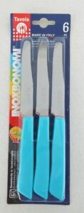 di canio store blister 6 pcs table knife blue bonomi