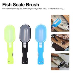 Cabilock Tile Tools 3pcs Fish Scaler Sawtooth Scarper Stainless Steel Fish Scales Cleaning Brush Fish Scales Skin Removing Peeling Gadget Seafood Processing Kitchen Tool (Random Color)