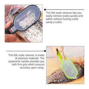 Cabilock Tile Tools 3pcs Fish Scaler Sawtooth Scarper Stainless Steel Fish Scales Cleaning Brush Fish Scales Skin Removing Peeling Gadget Seafood Processing Kitchen Tool (Random Color)