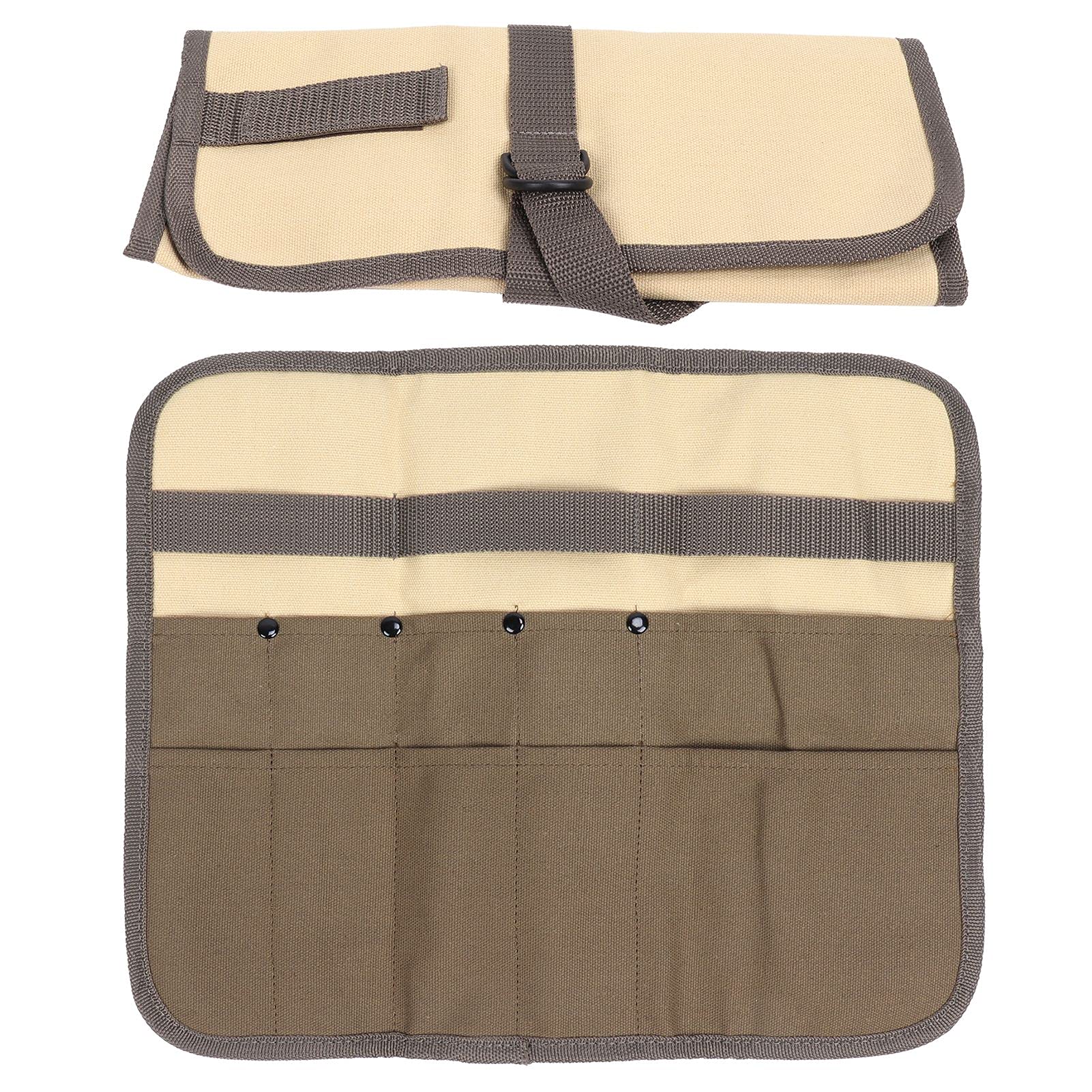 Camping Utensil Bag, Knife Roll Bag for Chefs Canvas Roll Up Culinary Bag Tableware Storage Hanging Bag Multi-purpose Knife Cover for Cooking, Camping