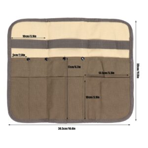 Camping Utensil Bag, Knife Roll Bag for Chefs Canvas Roll Up Culinary Bag Tableware Storage Hanging Bag Multi-purpose Knife Cover for Cooking, Camping