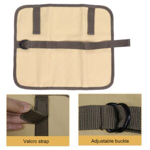 Camping Utensil Bag, Knife Roll Bag for Chefs Canvas Roll Up Culinary Bag Tableware Storage Hanging Bag Multi-purpose Knife Cover for Cooking, Camping