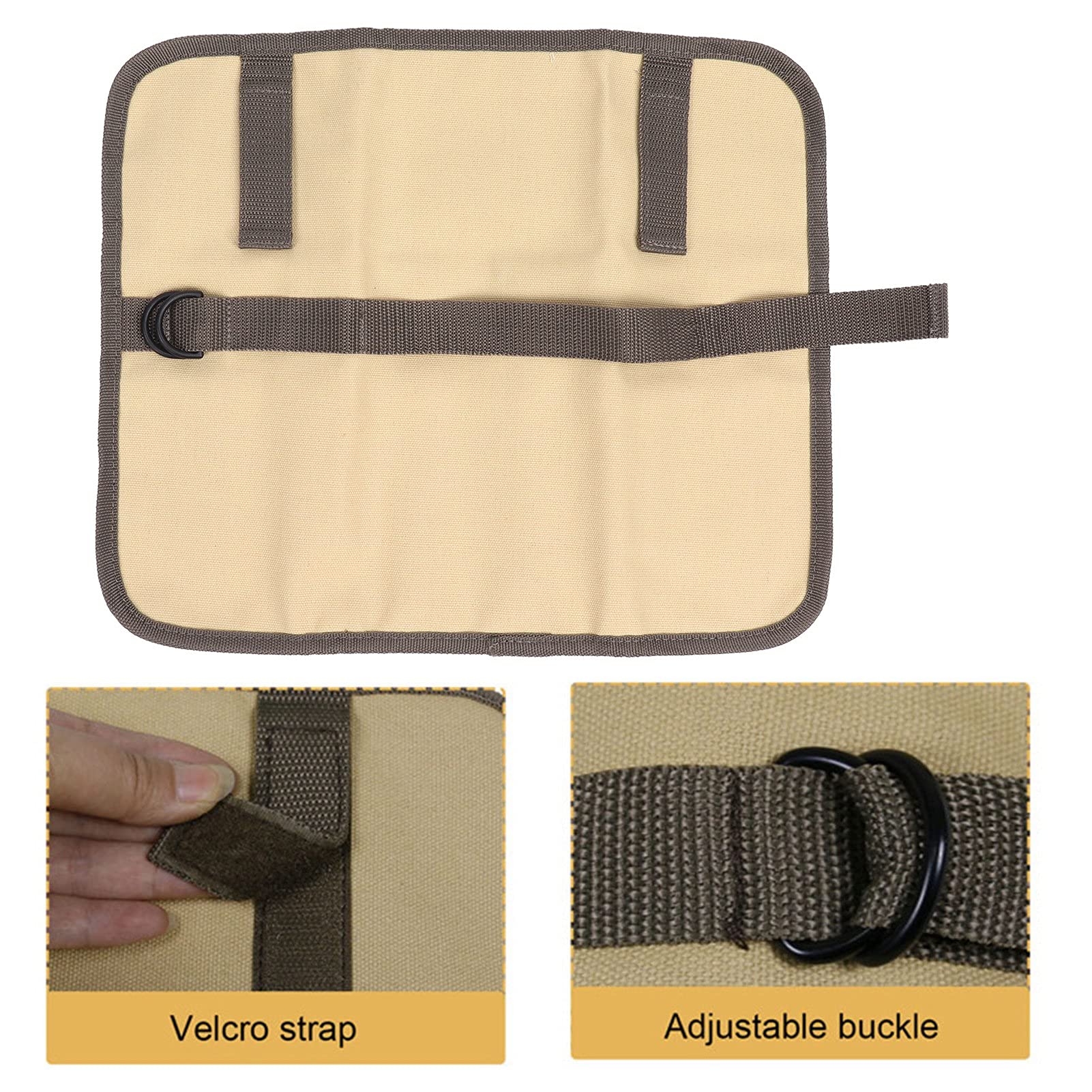 Camping Utensil Bag, Knife Roll Bag for Chefs Canvas Roll Up Culinary Bag Tableware Storage Hanging Bag Multi-purpose Knife Cover for Cooking, Camping