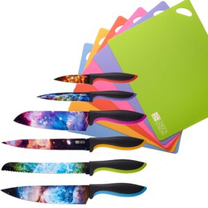 cosmos knife set bundle with slice bright flexible cutting mats