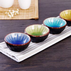 DOITOOL 3PCS para mini postres vinegar bowl serving bowl chip dip bowl appetizer tray mustard bowl seasoning dish dessert plate pickles headset essential oil dipping sauce bowl