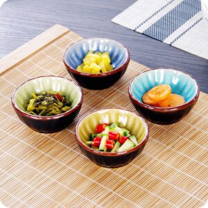 DOITOOL 3PCS para mini postres vinegar bowl serving bowl chip dip bowl appetizer tray mustard bowl seasoning dish dessert plate pickles headset essential oil dipping sauce bowl