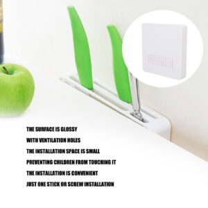 Knife Rack, Hidden Kitchen Knife Holder Prevent Injury Breathable Wall Mounted Knife Block for Home Kitchen