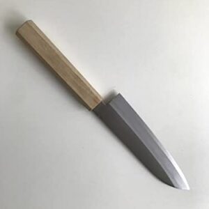 Goh Umanosuke Yoshihiro Small Santoku Knife, silver,brown