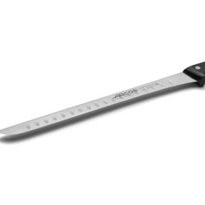 ARCOS Carving Knife 11 Inch Stainless Steel. Ham Slicer Knife to Cut Ham and Meat. Ergonomic Polyoxymethylene Handle and 280mm Blade. Series Universal. Color Black