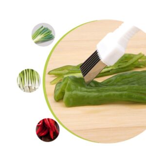 AKOAK 1 Pack Kitchen Silk Knife, Stainless Steel Scallion Cutter, Household, Sharp, Durable, Suitable for Onion, Kiwi, Potato, Seaweed