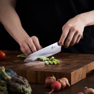 KYOKU Daimyo Series 7" Cleaver Knife + 7'' Nakiri Knife + 8'' Chef Knife - Japanese 440C Stainless Steel - Rosewood Handle