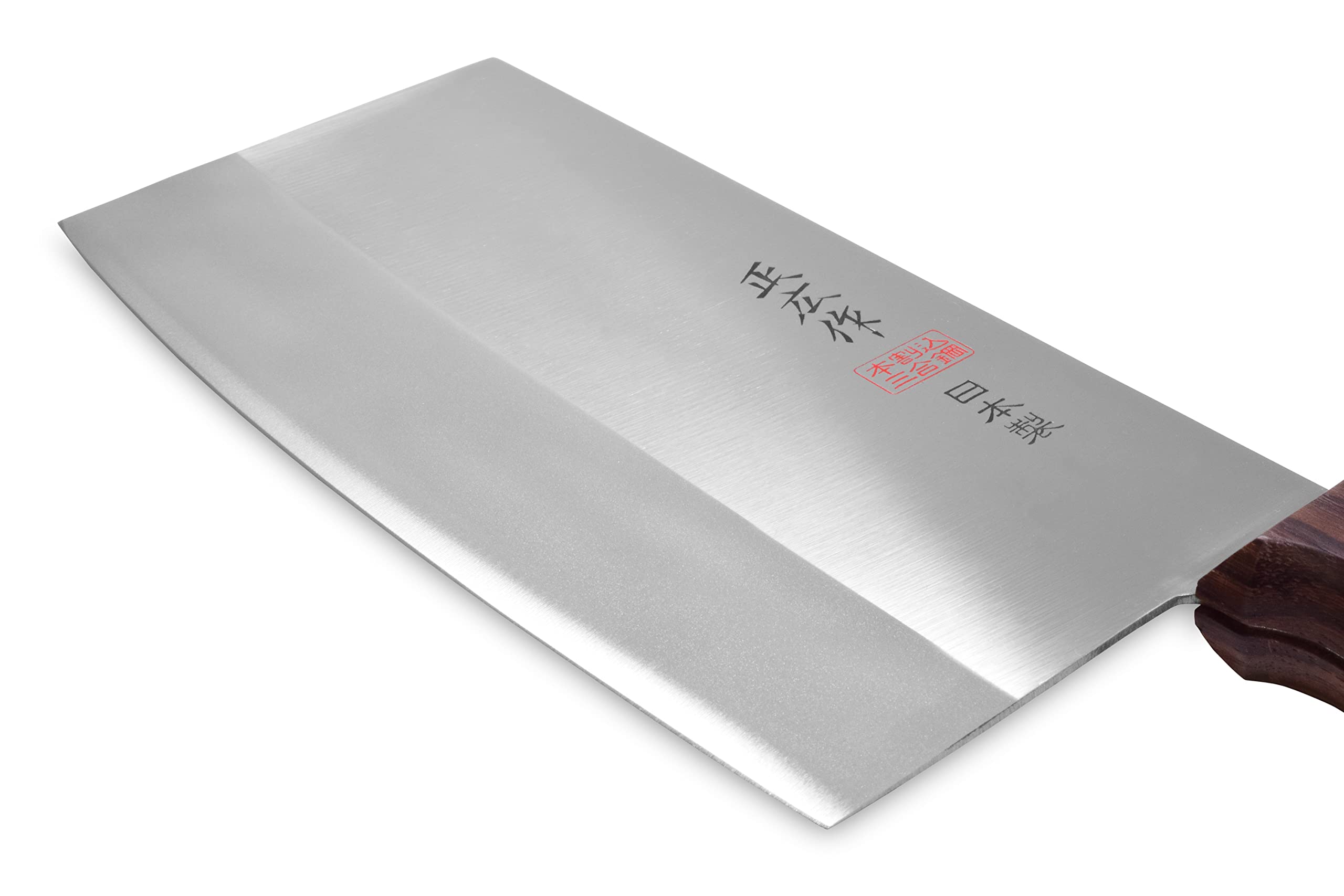 Seki Japan Masahiro Japanese Vegetable & Butcher Cleaver Knife, 175 mm (6.9 inch), Japanese 3 Layers Stainless Steel Kitchen Cutlery, Chef Knives with Natural Wood Handle, Japanese Kitchen Gifts