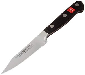 wusthof classic clip point paring knife, 3.5-in, black, stainless