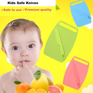 jawbush Lettuce Knife for Kids, 8.7" Plastic Kids Safe Knives Set, Serrated Paring Knife for Cutting Fruits, Bread, Brownies, Veggies and More, Nylon Knives for Nonstick Pans, 3 Pcs