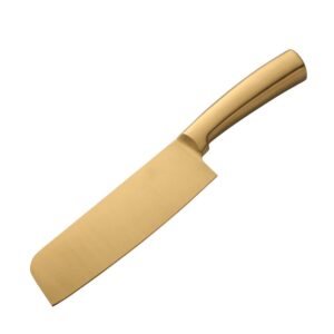 ppone meat cleaver, stainless steel kitchen knives professional chef knife sharp vegetable fruit cutter meat chopping slicing cleaver kitchen knife (color : gold, kitchen knife size : 1piece)