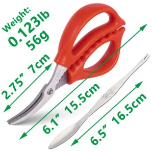 Endurance Stainless Steel 6.1 Inch Seafood Scissors 12 pcs