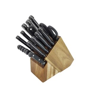 17-Piece Kitchen Cutlery Block Set Stainless Steel Chef Wood Professional 15276-NPF