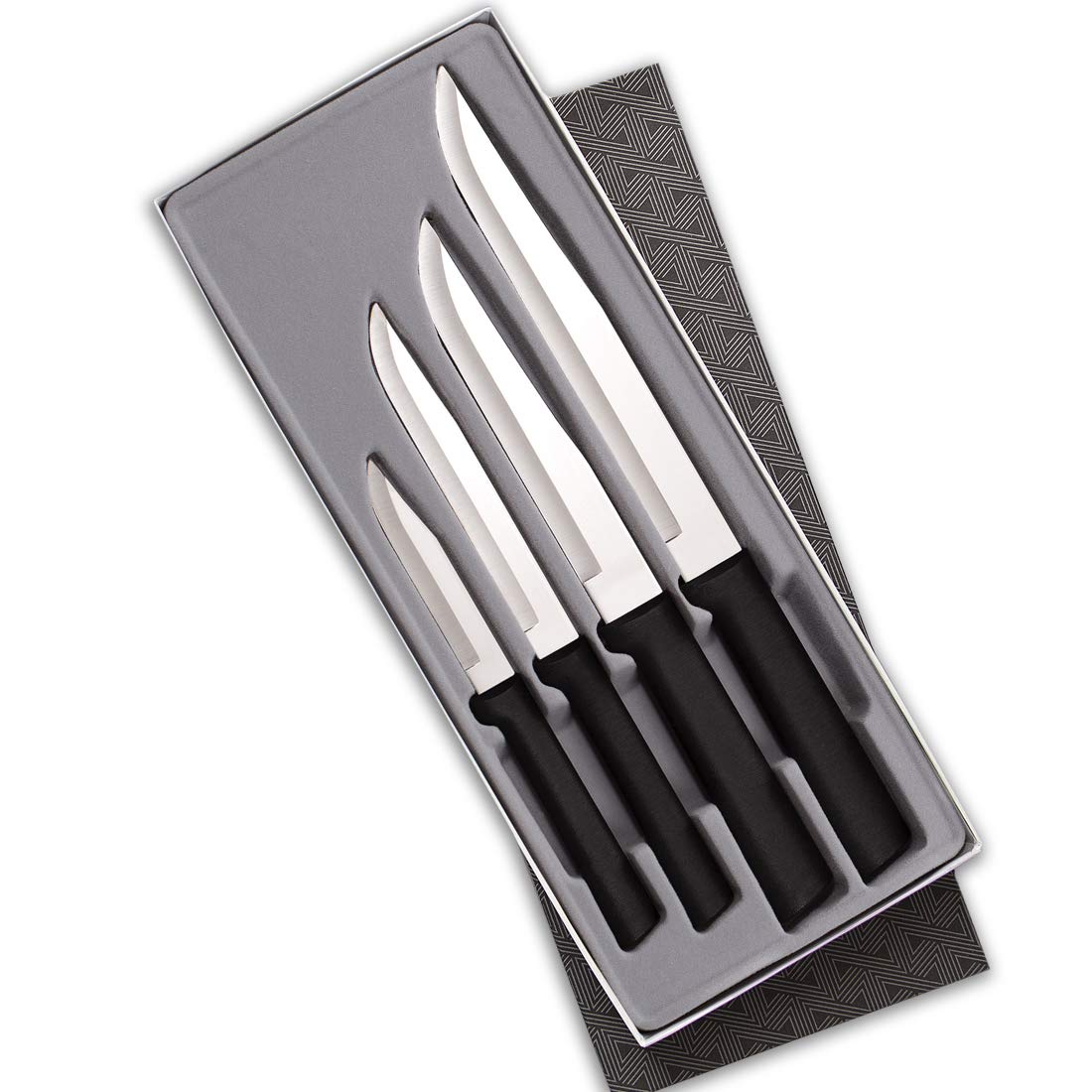 RADA Wedding Register Black Handled Knife Gift Set With Knife Sharpener