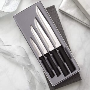 RADA Wedding Register Black Handled Knife Gift Set With Knife Sharpener