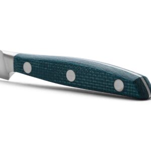 Arcos Series Brooklyn-Paring Knife Nitrum Forged Stainless Steel 100 mm (3.94 Inch) -Handle MI Carta Blue Colour (Silk Blade), ands Plastic