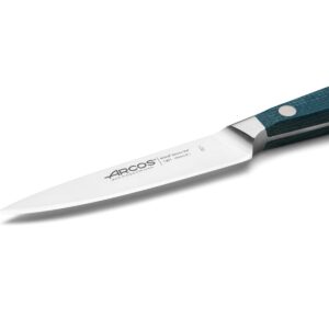 Arcos Series Brooklyn-Paring Knife Nitrum Forged Stainless Steel 100 mm (3.94 Inch) -Handle MI Carta Blue Colour (Silk Blade), ands Plastic