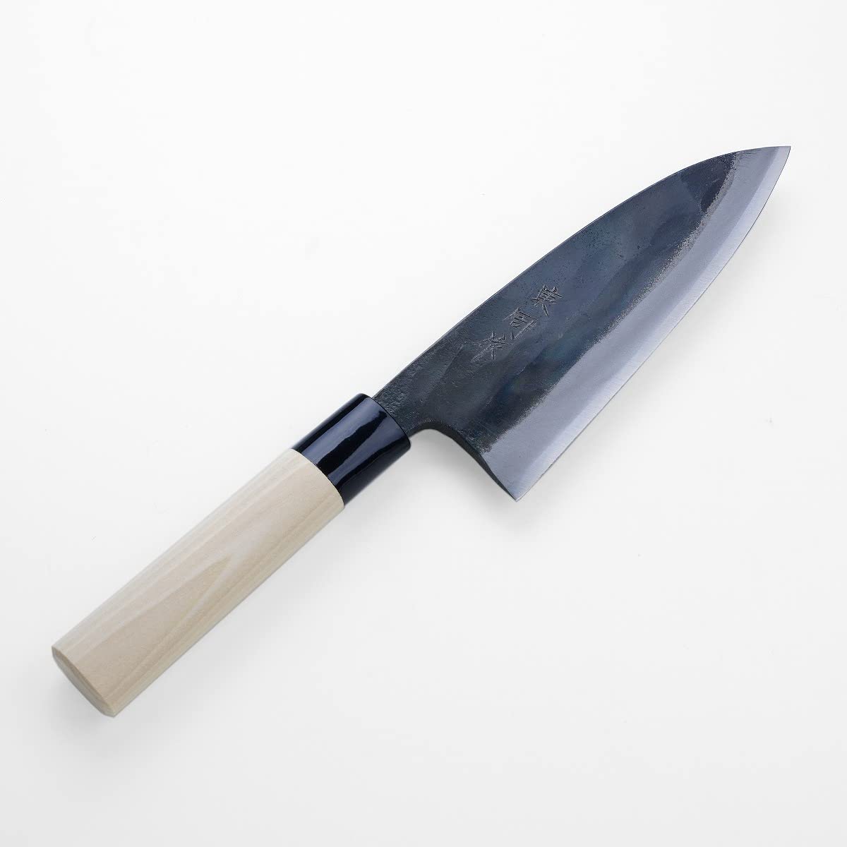 "AZUMASYUSAKU" Deba Hocho (Kitchen Knife) 165mm(abt 6.5 Inch), Double Bevel, Blade Edge : Aogami Steel, Tosa Kurouchi