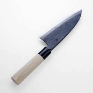 "AZUMASYUSAKU" Deba Hocho (Kitchen Knife) 165mm(abt 6.5 Inch), Double Bevel, Blade Edge : Aogami Steel, Tosa Kurouchi