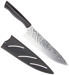 kai 8-inch inspire chef knife, 8 inch blade with sheath, , black/silver