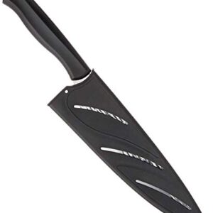 Kai 8-Inch Inspire Chef Knife, 8 Inch Blade with Sheath, , Black/Silver