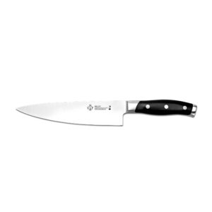 SNFSchneidteufel Pro Cut Forged 8 Inch Chef Knife - X50CrMoV15 Stainless Steel Chefs Knife with Black Ergonomic Handle - 8" inch Chef Knife - Ideal Kitchen Gadgets and Essentials