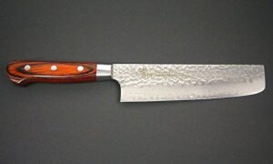sakai takayuki hammered damascus 33 layer vg-10 japanese 07393 vegetable 160mm nakiri knife