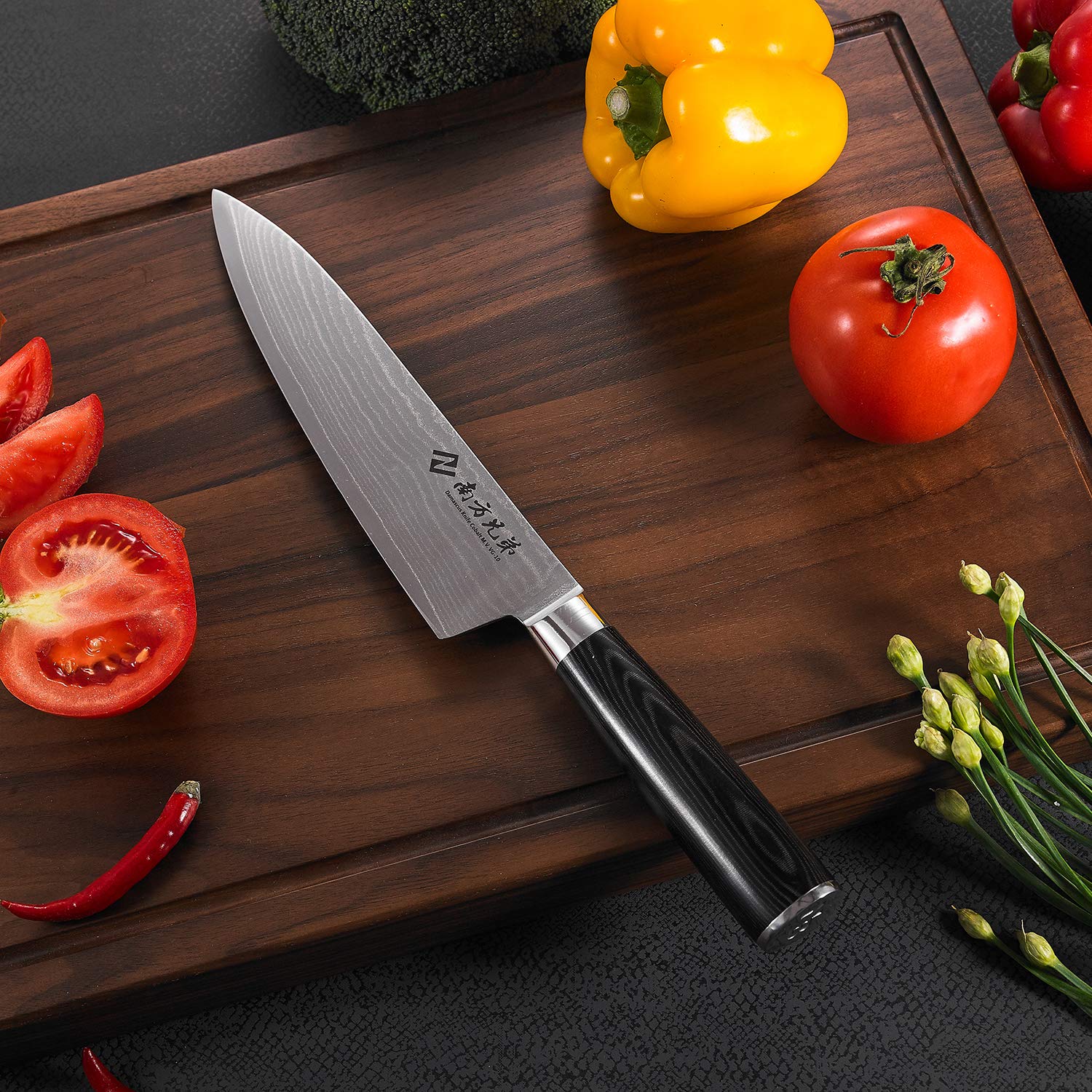 Damascus Cleaver Knife 7", 67-layers damascus steel VG10 Steel Core, Chinese Chef Knives Knife Meat Vegetable Cleaver with Ergonomic Wooden Handle and Gift Box