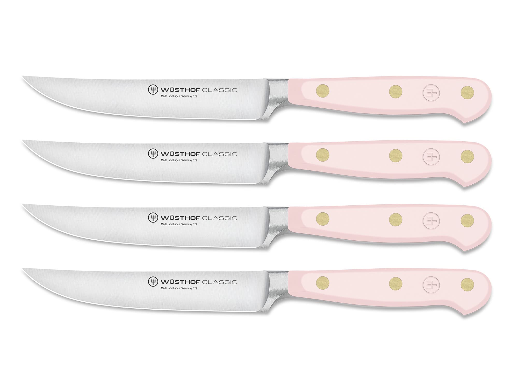 WÜSTHOF Classic Pink Himalayan Salt 4 Piece Steak Knife Set