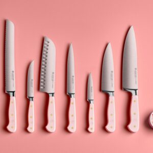 WÜSTHOF Classic Pink Himalayan Salt 4 Piece Steak Knife Set